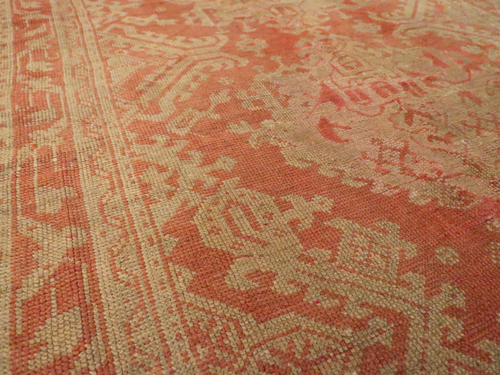 Vintage Turkish Oushak Wide Gallery Runner, No.10531 - Galerie Shabab