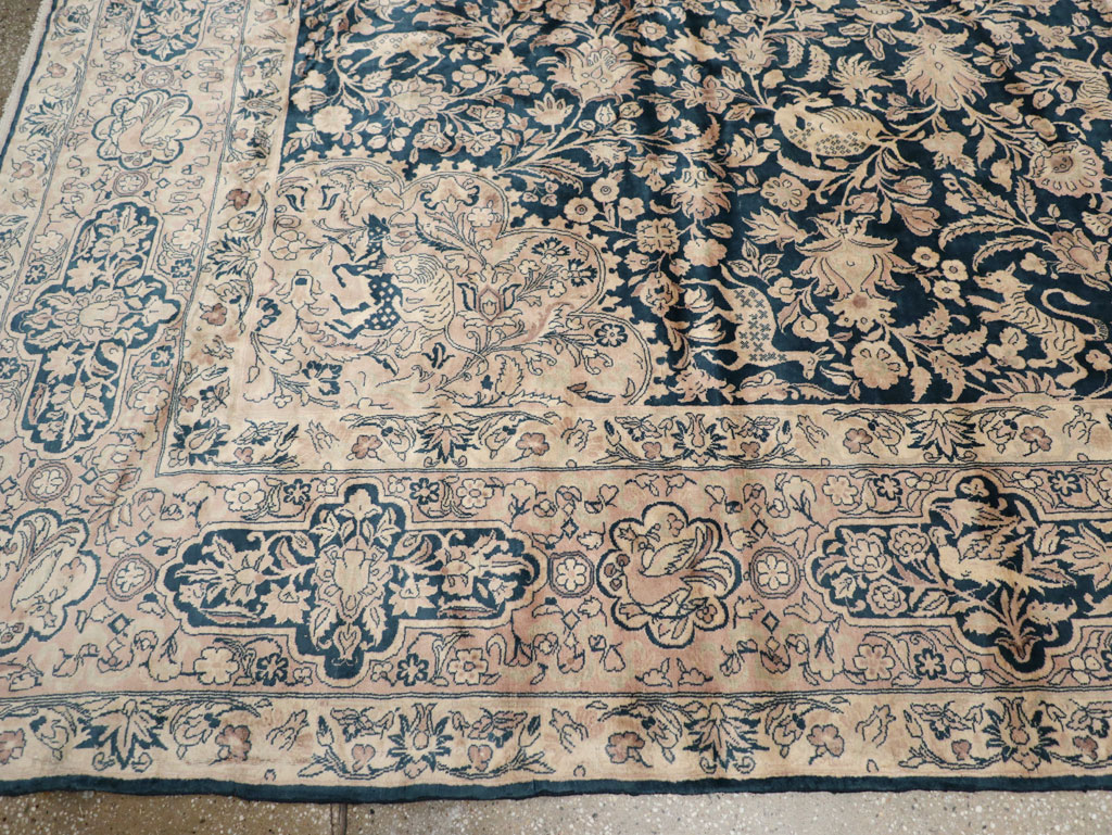 Antique Indian Kashan Carpet, No.10600 - Galerie Shabab