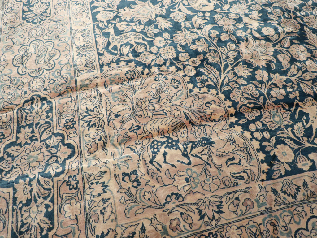 Antique Indian Kashan Carpet, No.10600 - Galerie Shabab