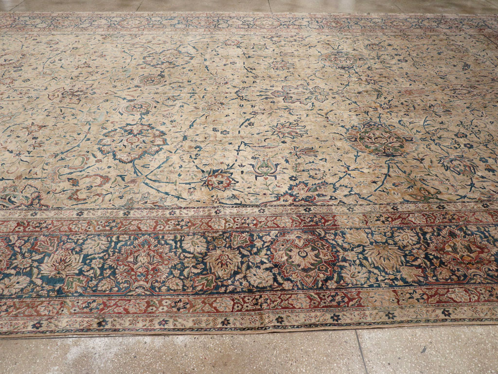 Antique Persian Lavar Kerman Oversize Carpet, No.11001 - Galerie Shabab