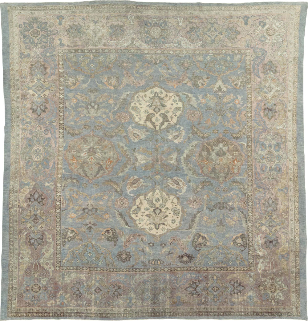 Antique Persian Sultanabad Square Room Size Carpet, No.11018 - Galerie Shabab