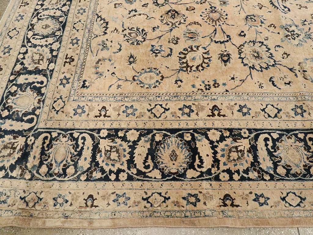 Vintage Persian Mashad Carpet, No.11800 - Galerie Shabab