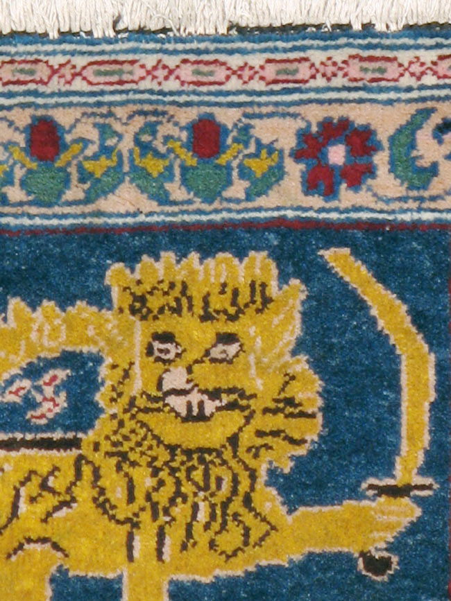 Vintage Persian Hamadan Pictorial Rug, No.11843 - Galerie Shabab