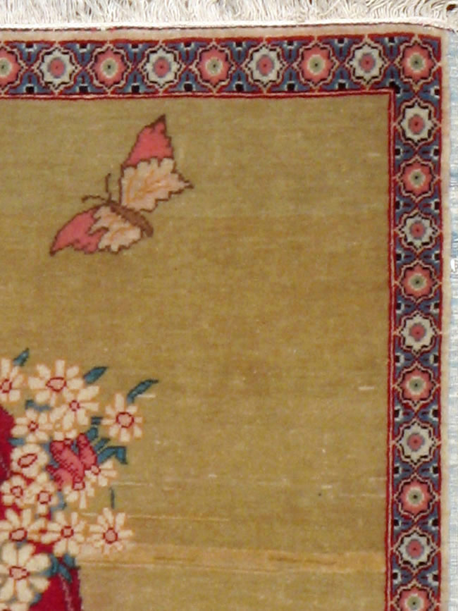 Vintage Persian Kashan Pictorial Rug, No.11852 - Galerie Shabab