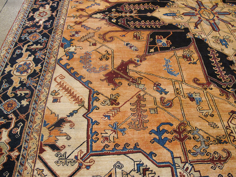 Vintage Heriz Carpet, No.11991 - Galerie Shabab