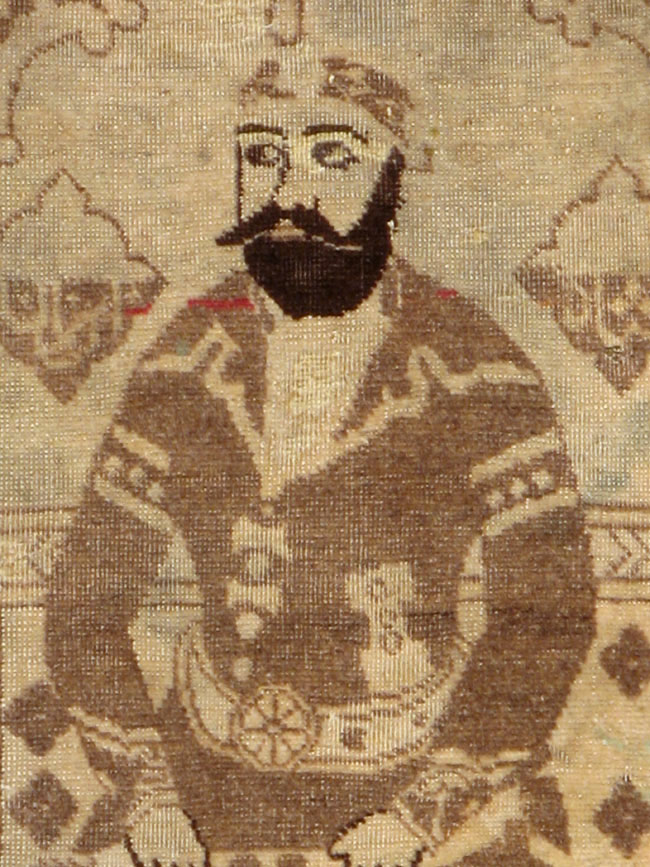 Antique Persian Tabriz Pictorial Rug, No.12204 - Galerie Shabab