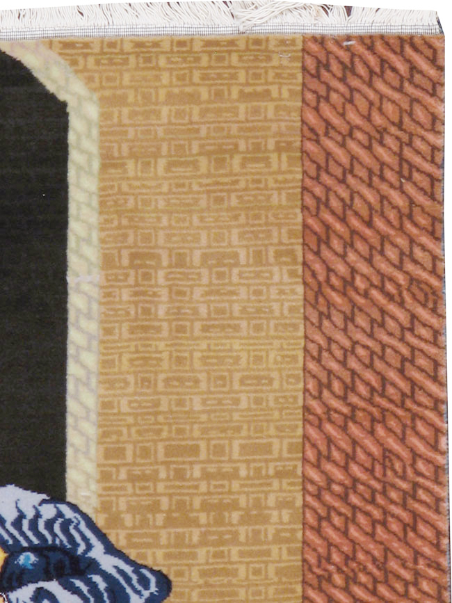 Vintage Persian Tabriz Pictorial Rug, No.12207 - Galerie Shabab