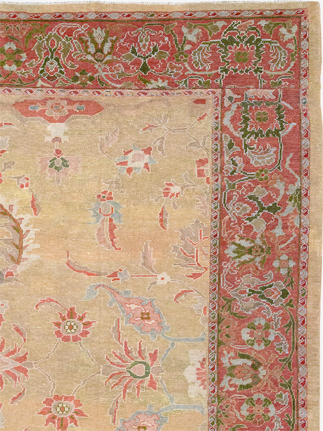 Antique Persian Mahal Room Size Carpet, No.12308 - Galerie Shabab
