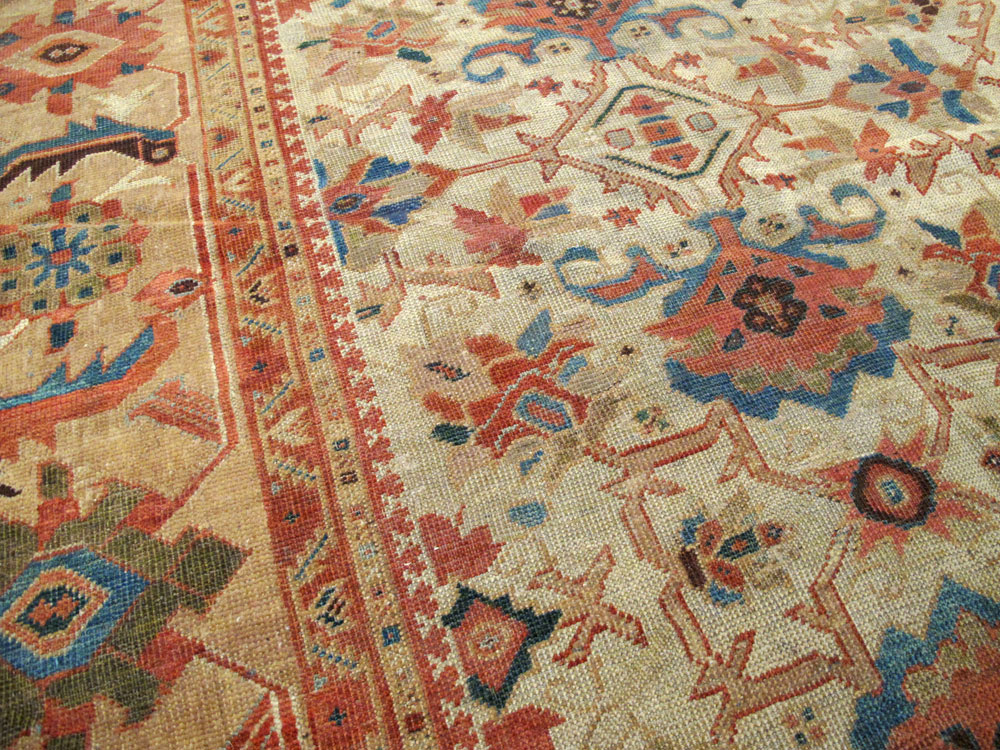 Antique Persian Mahal Rug, No.12318 - Galerie Shabab