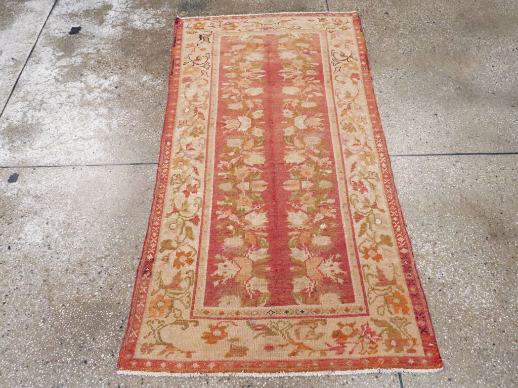 Antique Turkish Oushak Throw Rug, No.12520 - Galerie Shabab