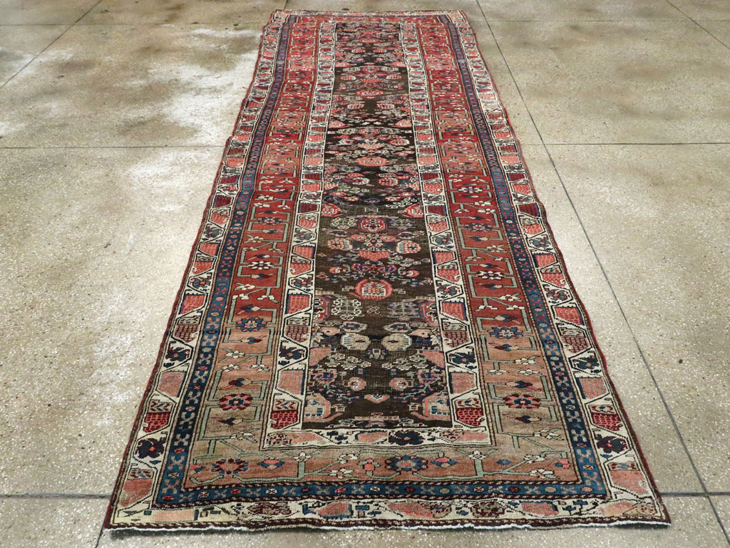 Antique Persian Bidjar Wide Gallery Runner, No.12607 - Galerie Shabab