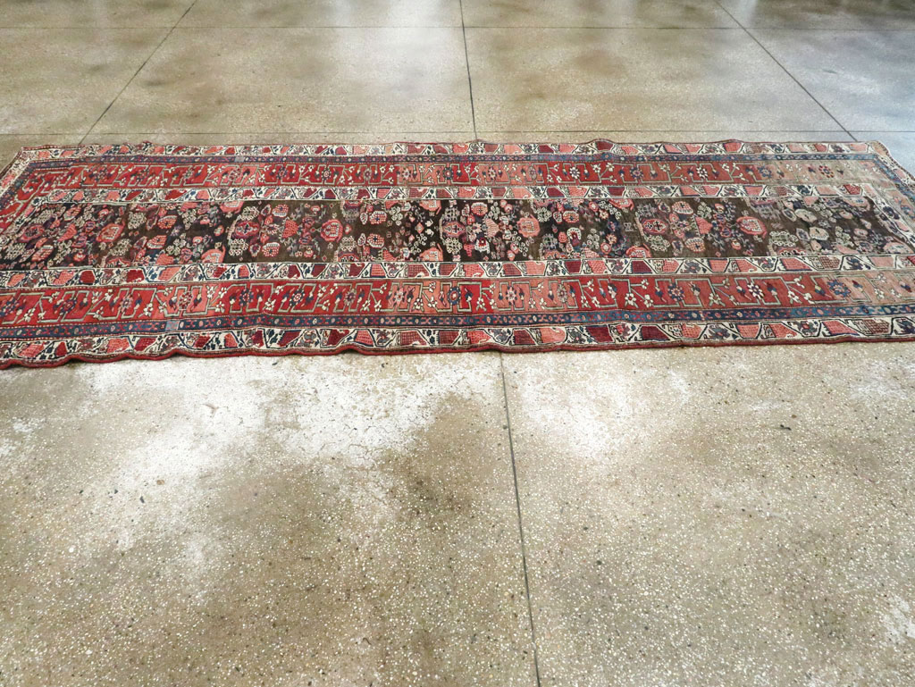 Antique Persian Bidjar Wide Gallery Runner, No.12607 - Galerie Shabab