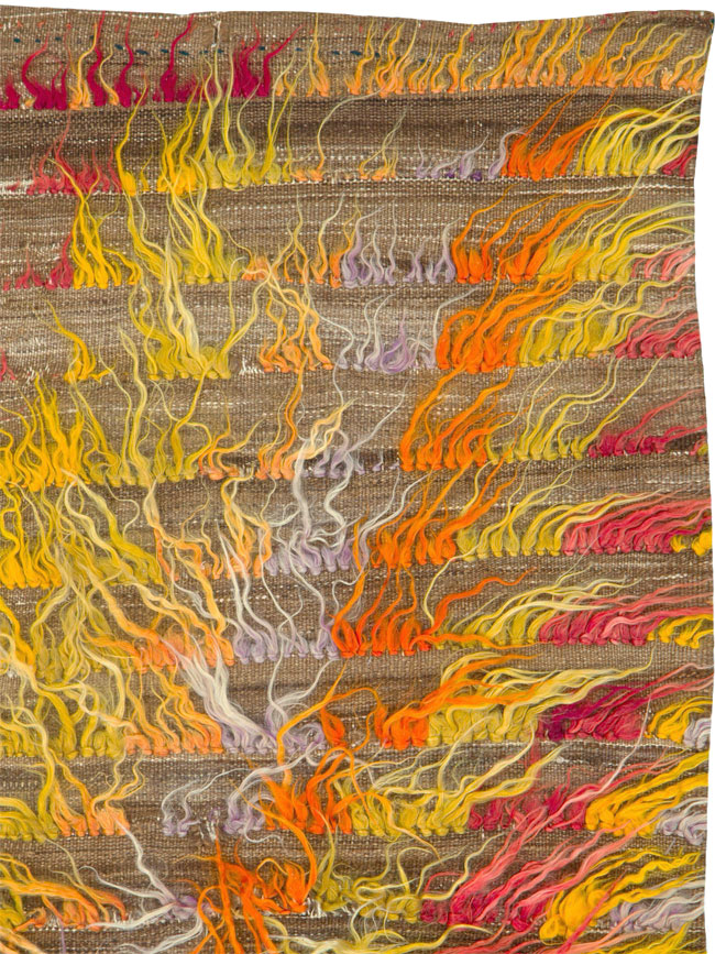 Vintage Turkish Tulu Rug, No.12626 - Galerie Shabab