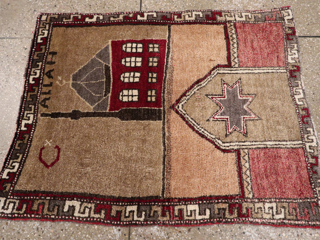 Vintage Turkish Anatolian Pictorial Rug, No.12633 - Galerie Shabab