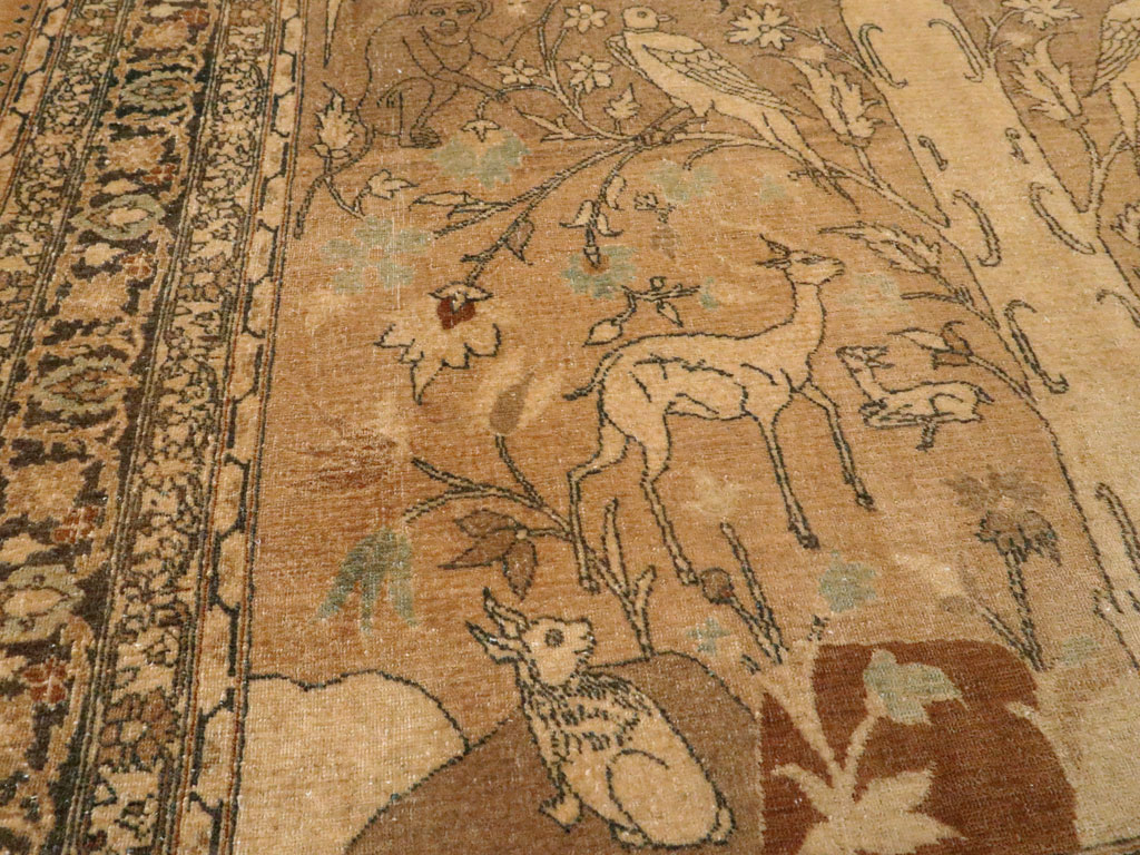 Antique Persian Tabriz Pictorial Carpet, No.13541 - Galerie Shabab