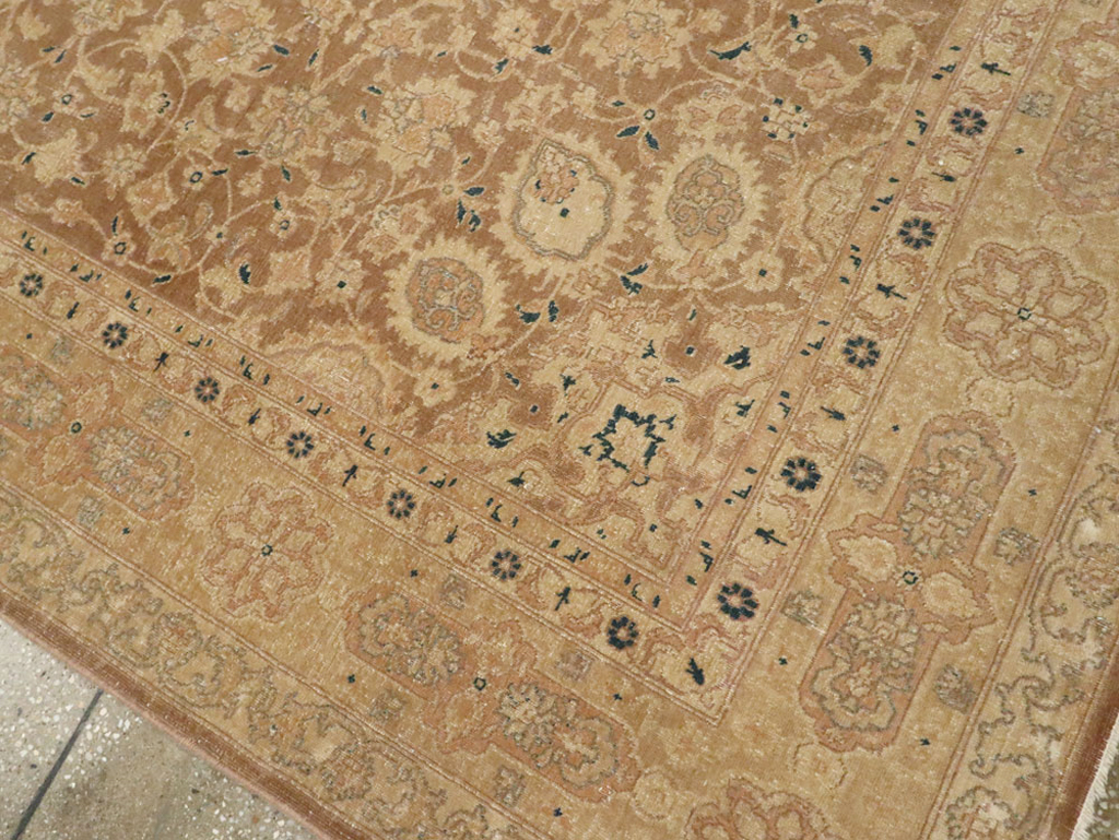 Antique Persian Tabriz Wide Gallery Runner, No.13846 - Galerie Shabab