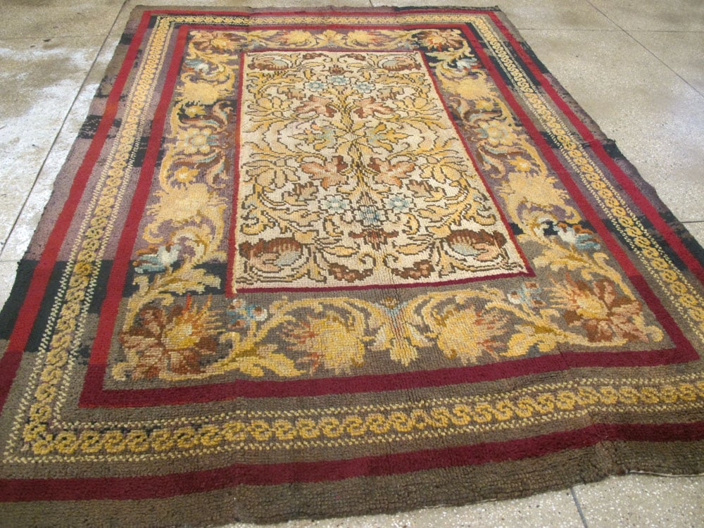 Vintage Irish Donegal Accent Carpet, No.13979 - Galerie Shabab