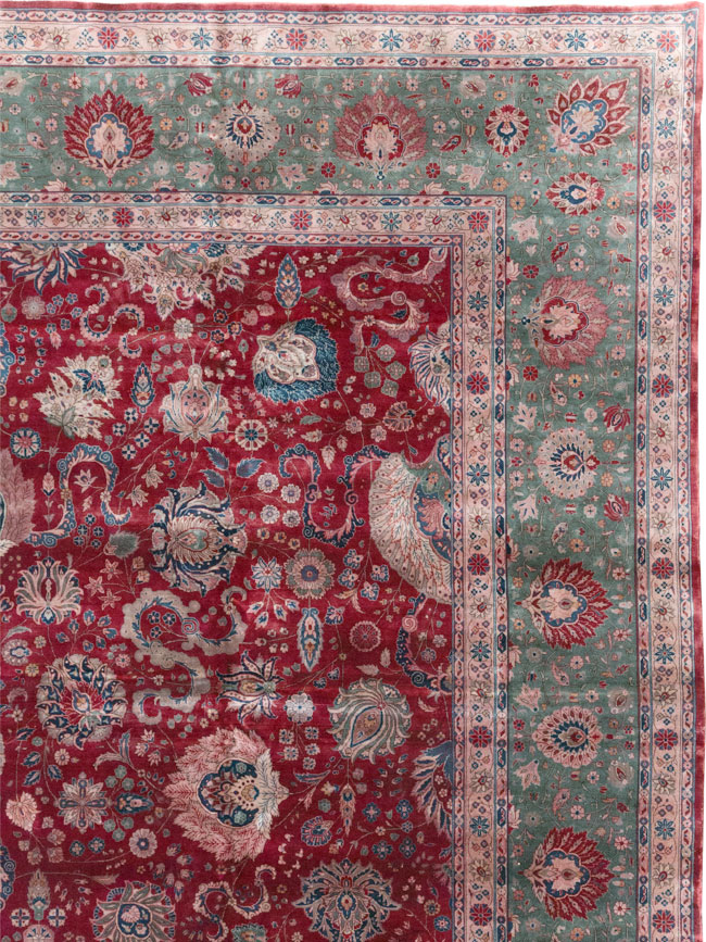 Antique Persian Kashan Large Carpet, No.14369 - Galerie Shabab