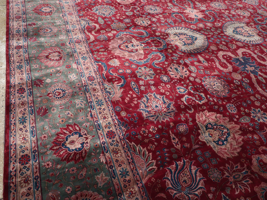 Antique Persian Kashan Large Carpet, No.14369 - Galerie Shabab