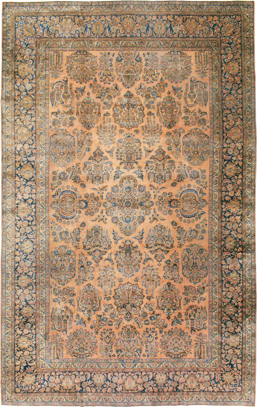 Antique Persian Kashan Carpet, No.14853 - Galerie Shabab