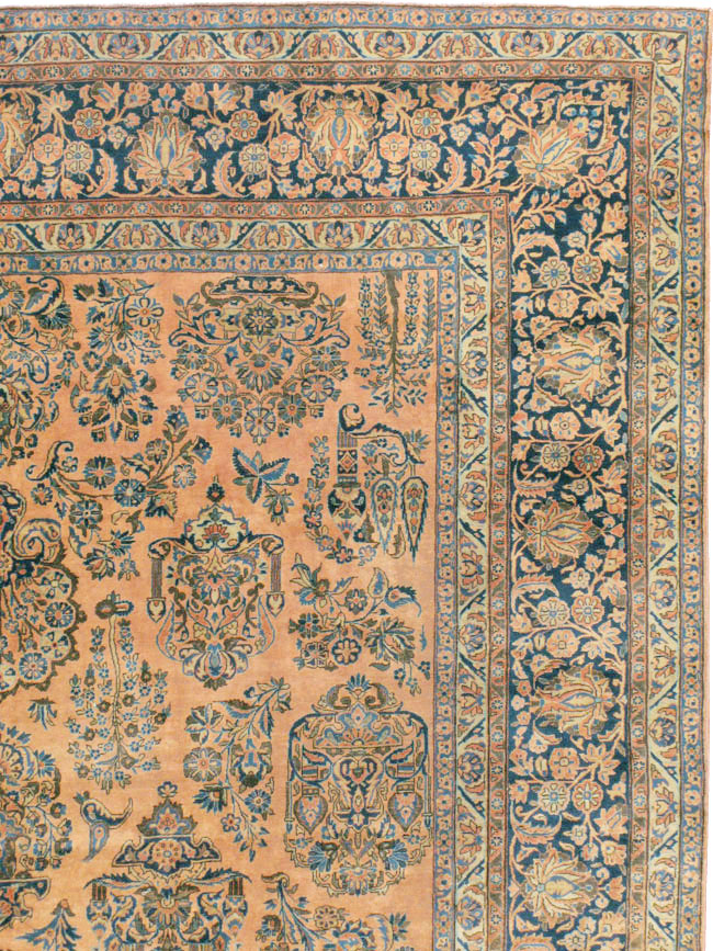 Antique Persian Kashan Carpet, No.14853 - Galerie Shabab