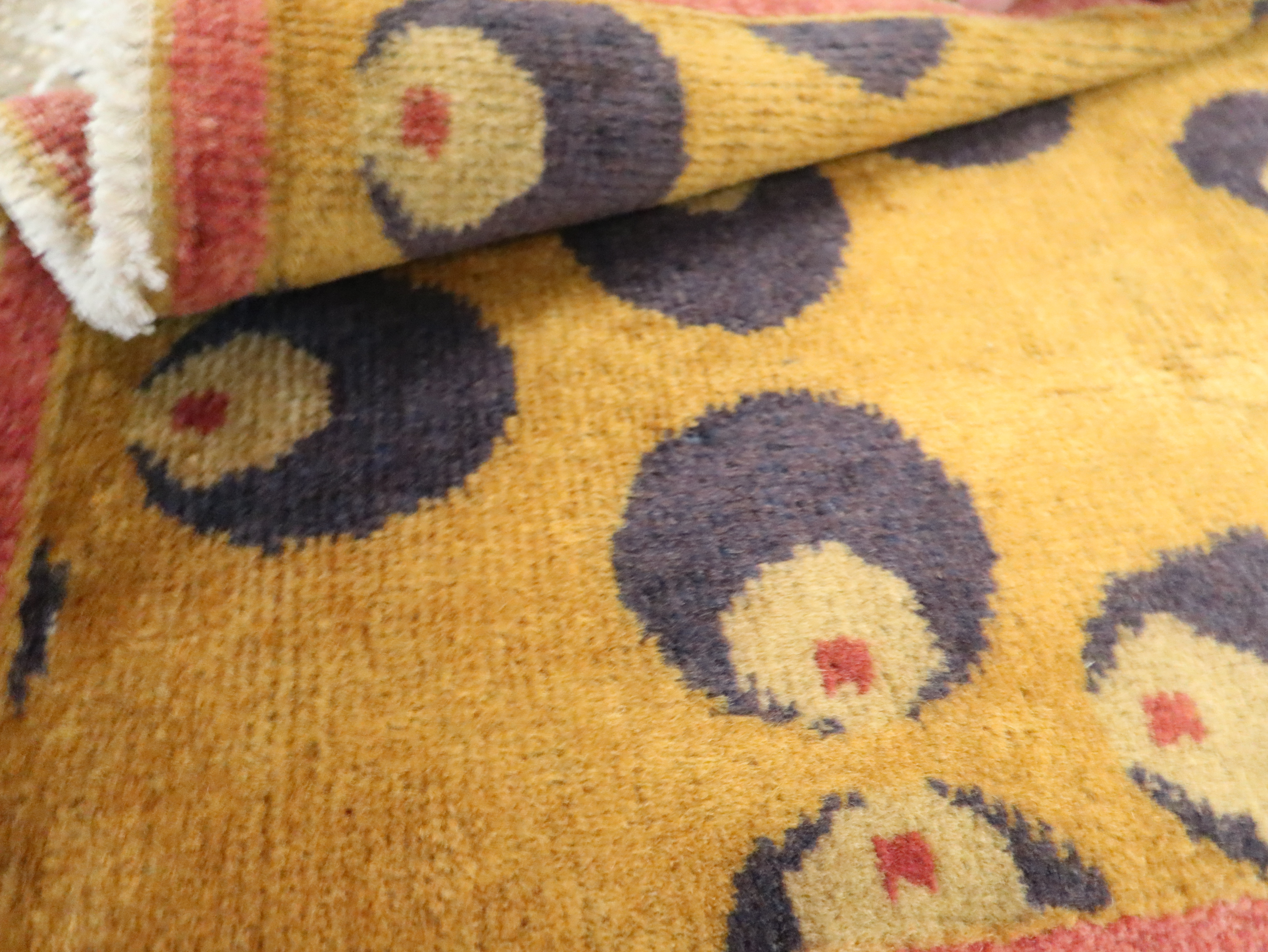 Vintage Turkish Art Deco Throw Rug, No.15343 - Galerie Shabab