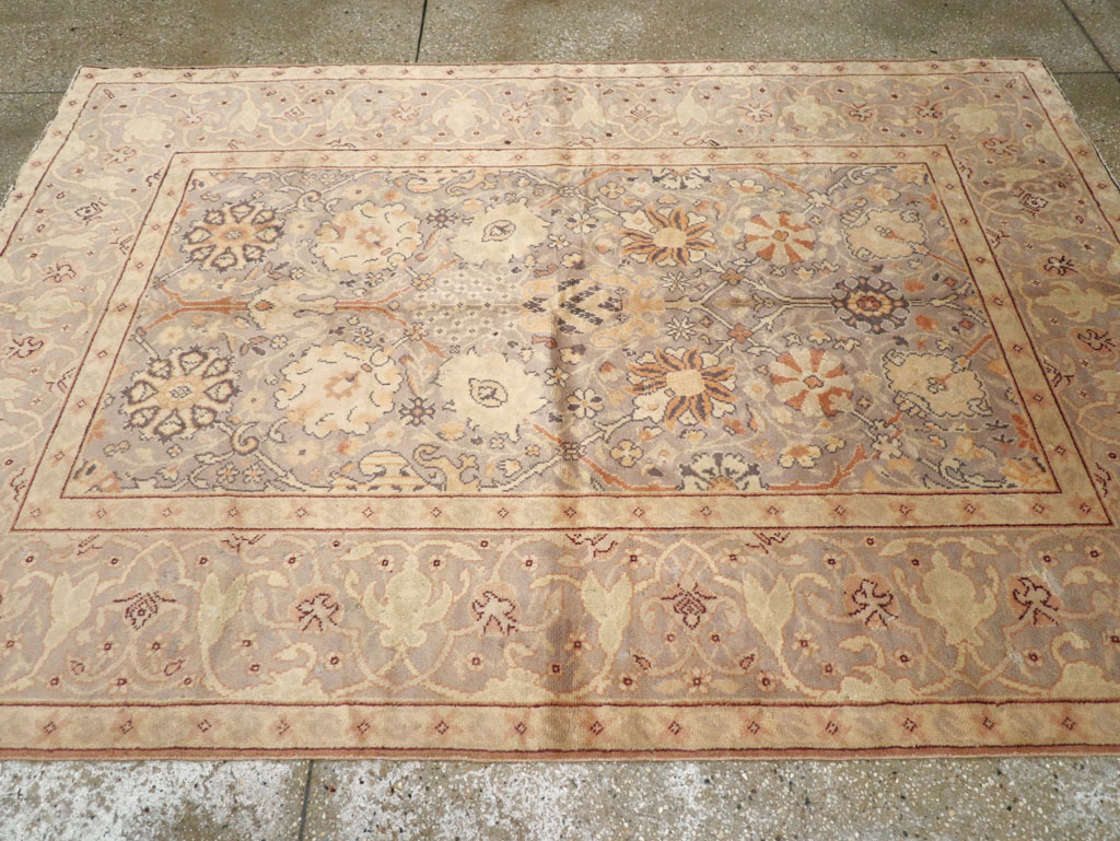 Vintage European Oushak Carpet, No.15626 - Galerie Shabab