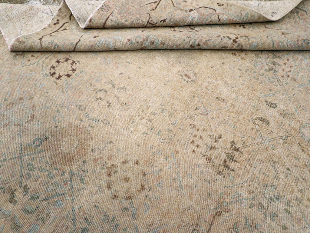 Antique Persian Tabriz Small Room Size Carpet, No.16350 - Galerie Shabab