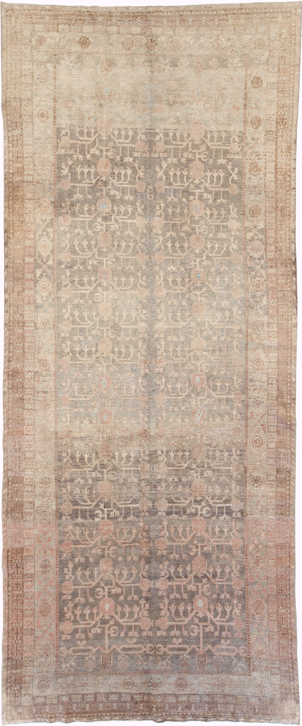 Antique East Turkestan Khotan Wide Gallery Runner, No.16928 - Galerie Shabab
