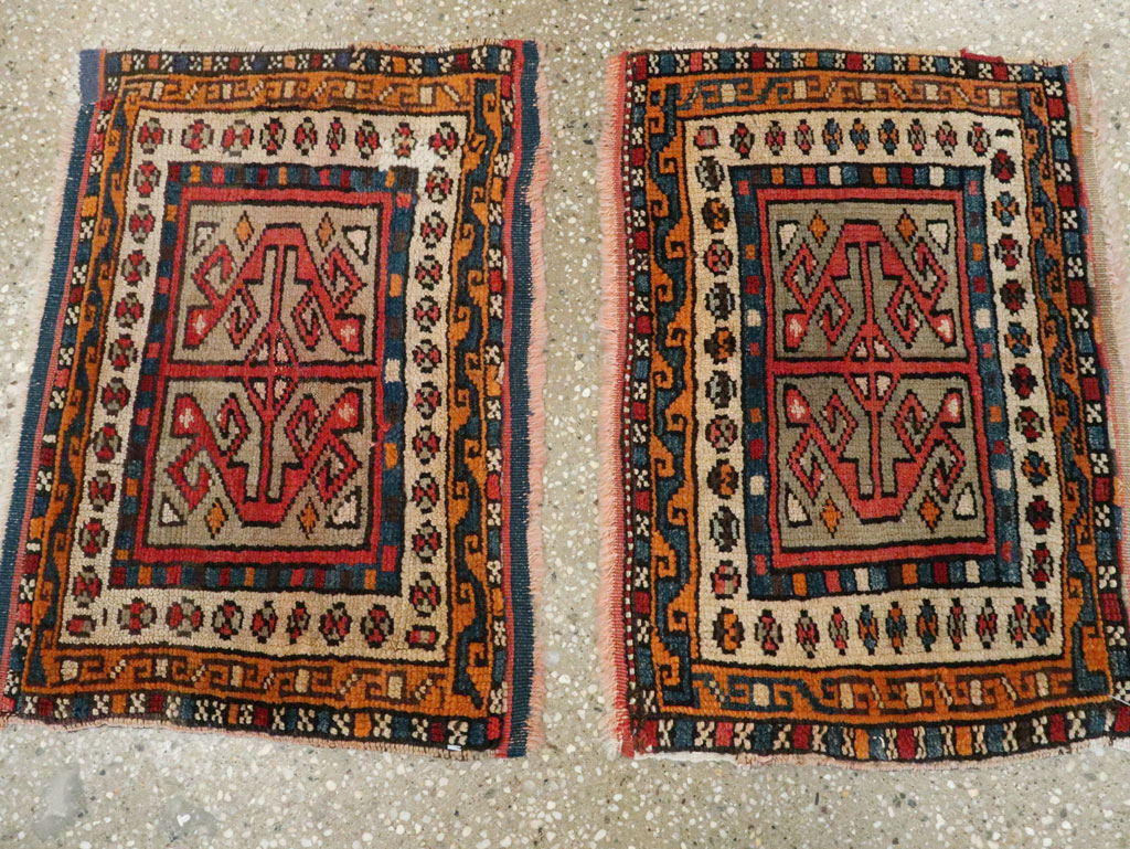 Antique Persian Kurdish Rug (Pair: 2 of 2), No.16995 - Galerie Shabab