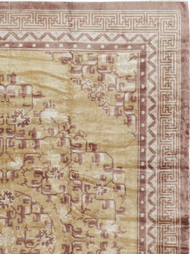 Vintage Chinese Peking Silk Carpet, No.17079 - Galerie Shabab