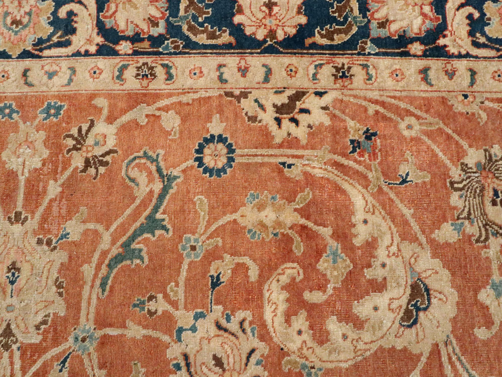 Antique Persian Tabriz Accent Carpet, No.17212 - Galerie Shabab