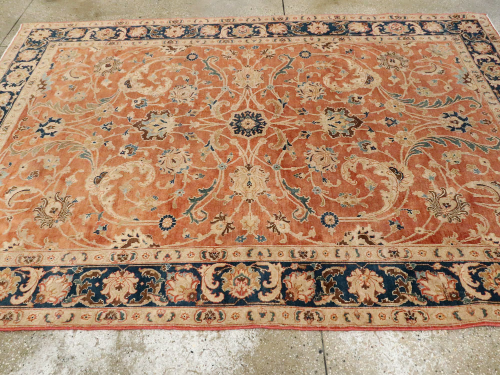 Antique Persian Tabriz Accent Carpet, No.17212 - Galerie Shabab