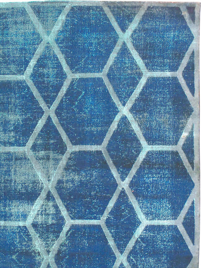 Vintage Deco Persian Tabriz Carpet, No.17221 - Galerie Shabab