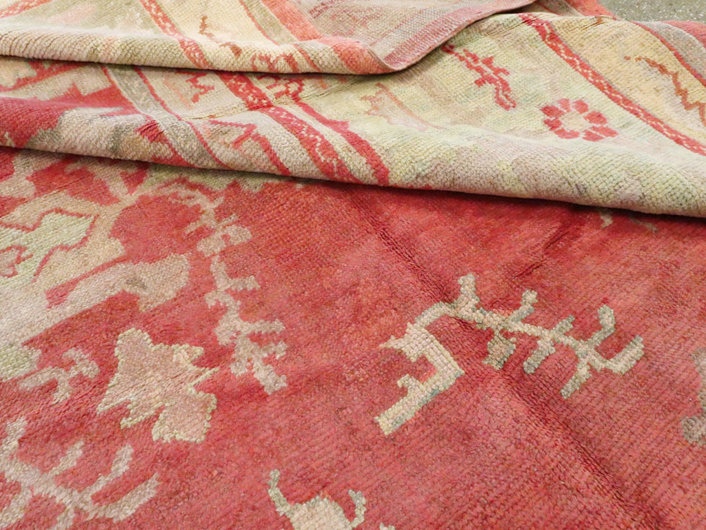 Antique Turkish Oushak Square Carpet, No.17245 - Galerie Shabab