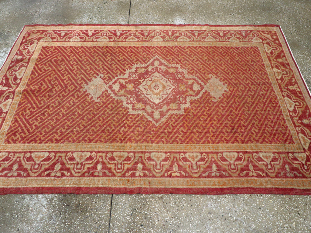 Antique Turkish Oushak Accent Rug, No.17396 - Galerie Shabab