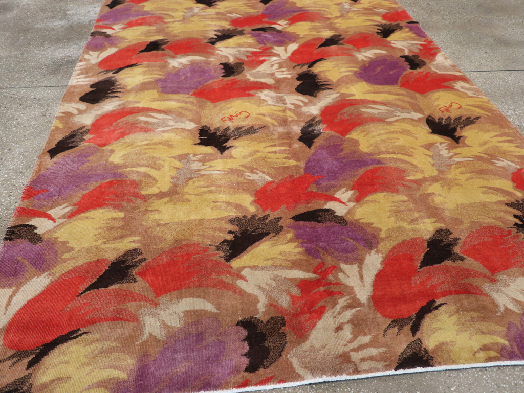 Vintage Turkish Art Deco Rug, No.17470 - Galerie Shabab