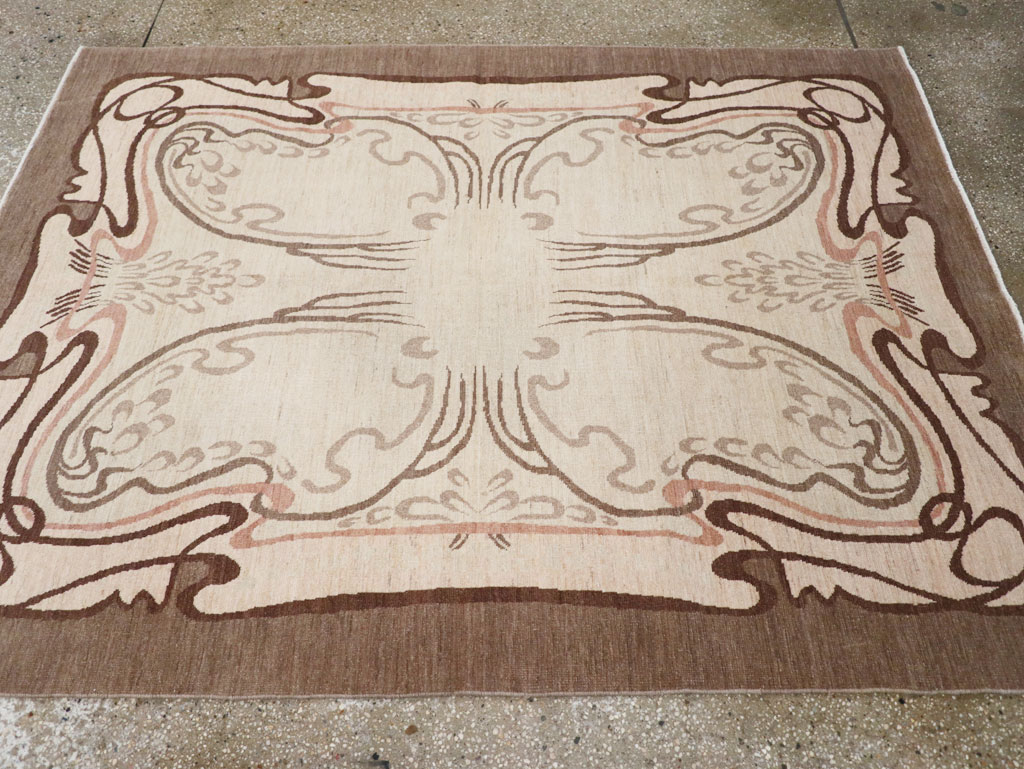 Modernist Persian Tabriz Rug, No.17516 - Galerie Shabab