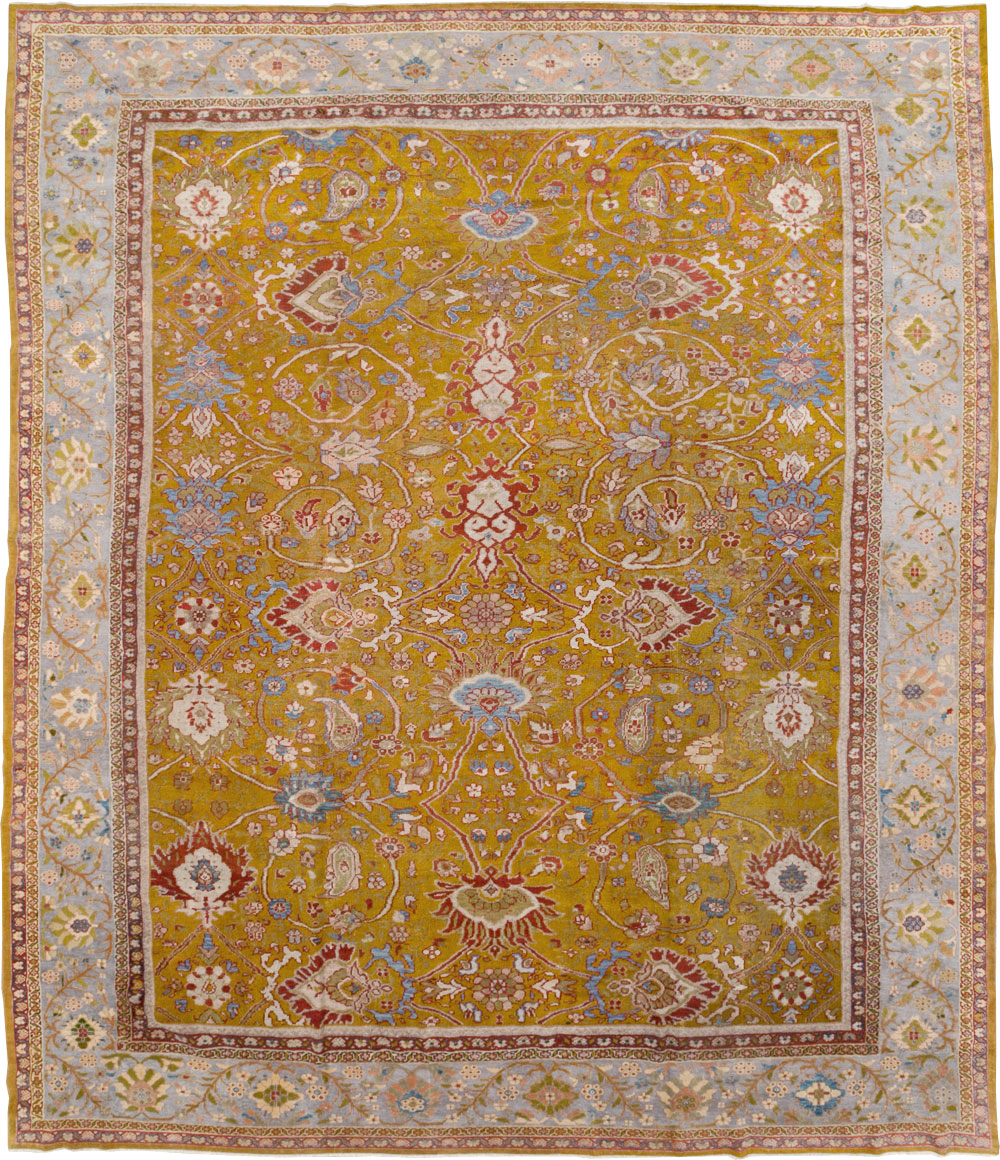 Antique Persian Sultanabad Large Room Size Carpet, No.17668 - Galerie Shabab
