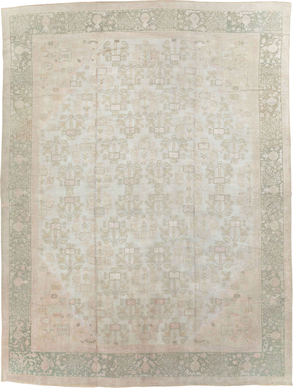 Antique Turkish Oushak Carpet, No.17710 - Galerie Shabab
