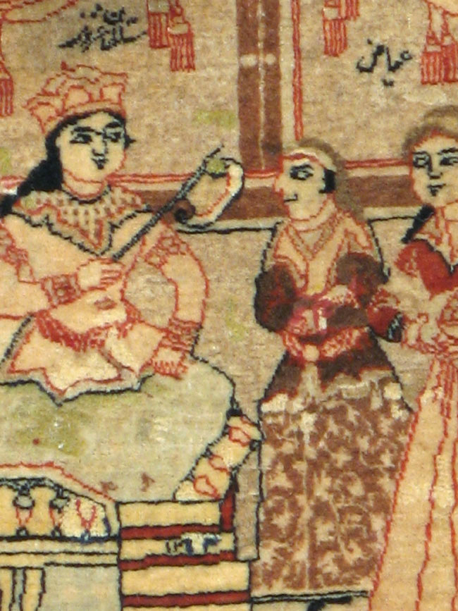 Vintage Persian Tabriz Pictorial Rug, No.17772 - Galerie Shabab