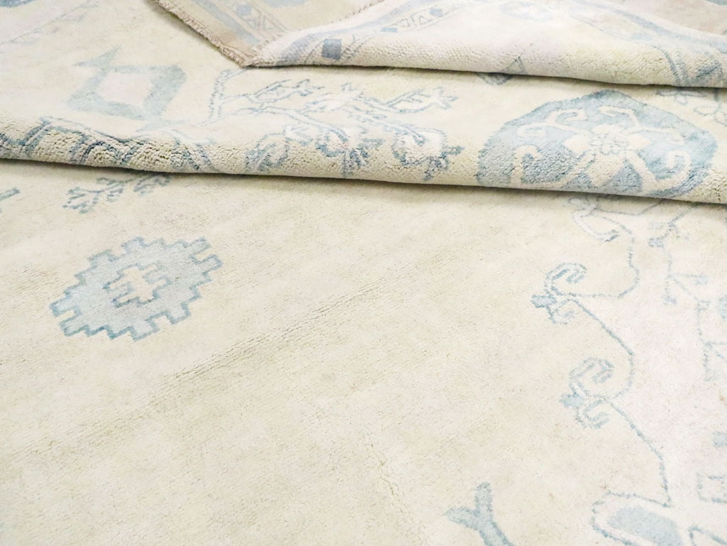 Vintage Cotton Agra Carpet, No.17799 - Galerie Shabab