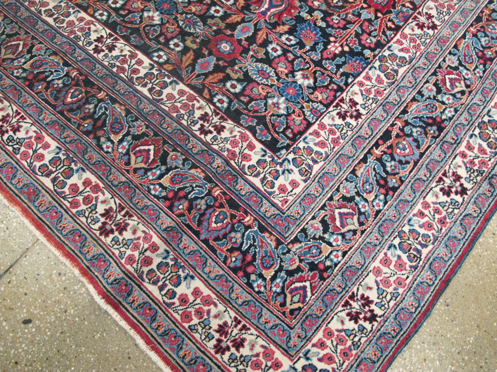 Vintage Persian Mashad Carpet, No.18203 - Galerie Shabab