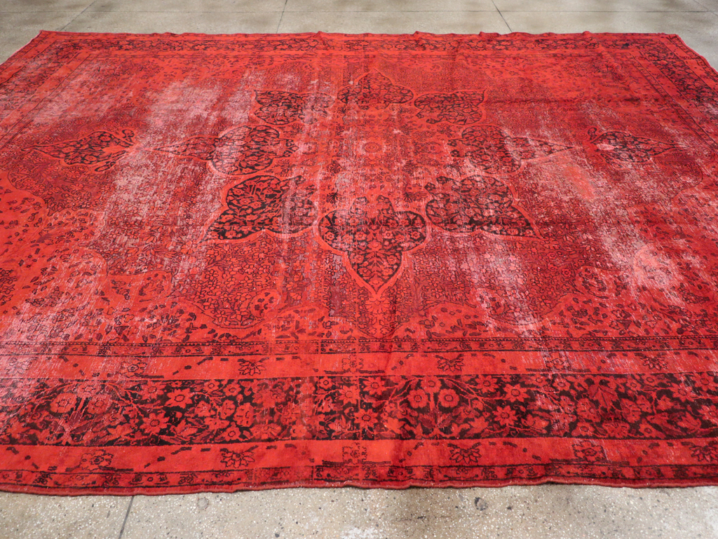 Antique Persian Lavar Kerman Over-dye Carpet, No.18209 - Galerie Shabab