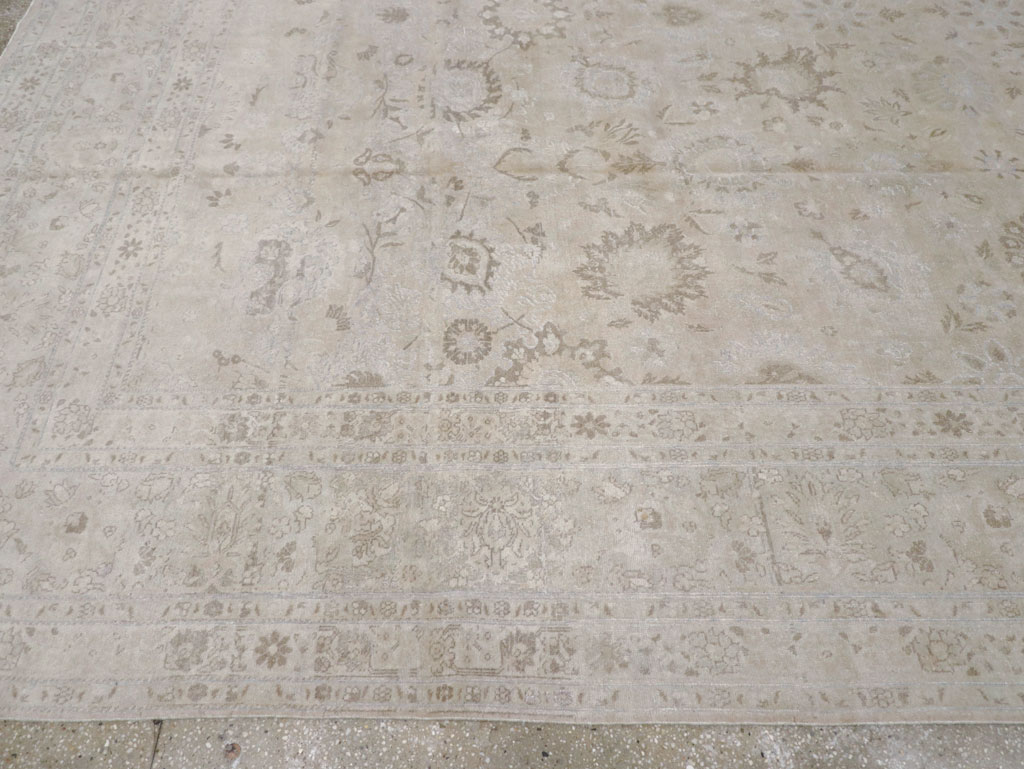 Vintage Persian Tabriz Large Room Size Carpet, No.18381 - Galerie Shabab