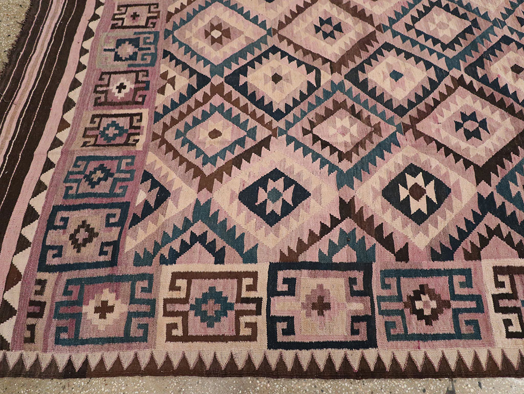 Vintage Afghan Flatweave Kilim Large Carpet, No.18645 - Galerie Shabab