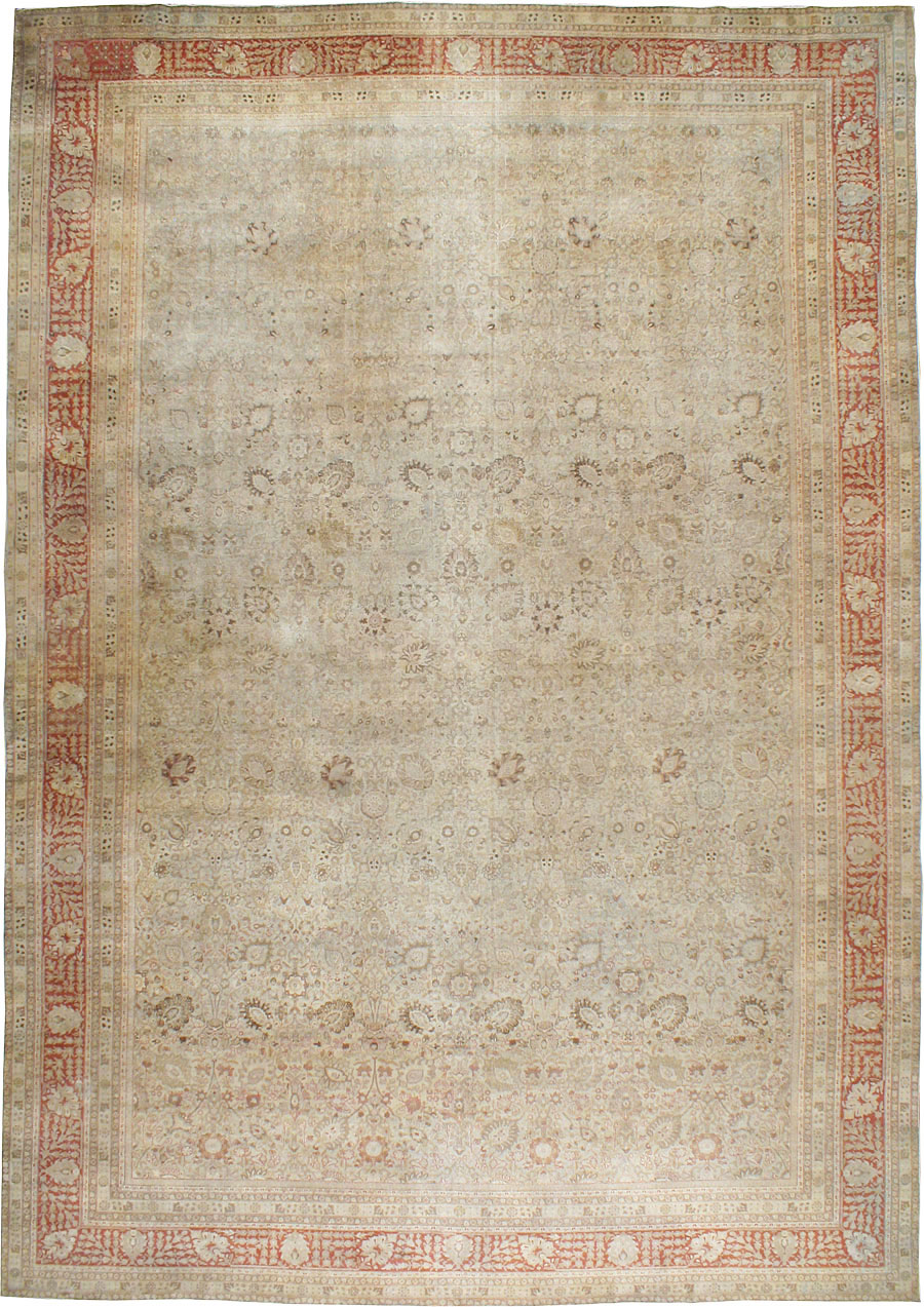 Antique Persian Tabriz Carpet, No.18669 - Galerie Shabab