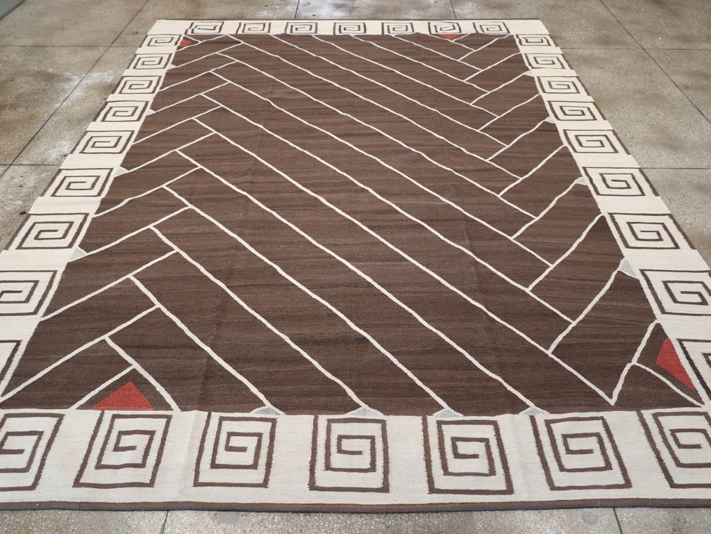 Vintage Persian Modernist Kilim, No.18872 - Galerie Shabab