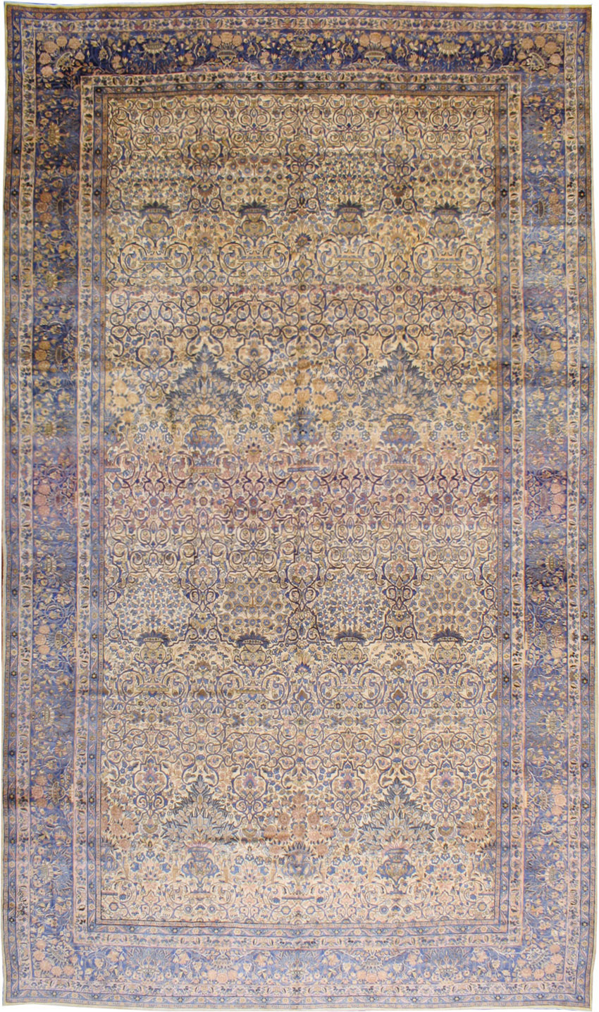 Vintage Persian Lavar Kerman Oversize Carpet, No.18917 - Galerie Shabab