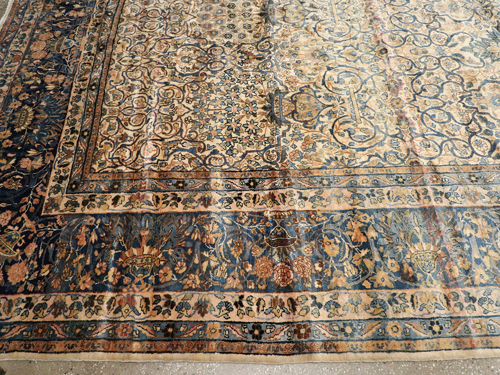 Vintage Persian Lavar Kerman Oversize Carpet, No.18917 - Galerie Shabab